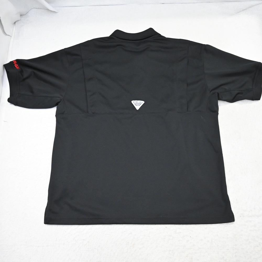 Columbia Polo Mens Large Black Georgia Bulldogs PFG Vented Performance Fishing - Picture 11 of 16